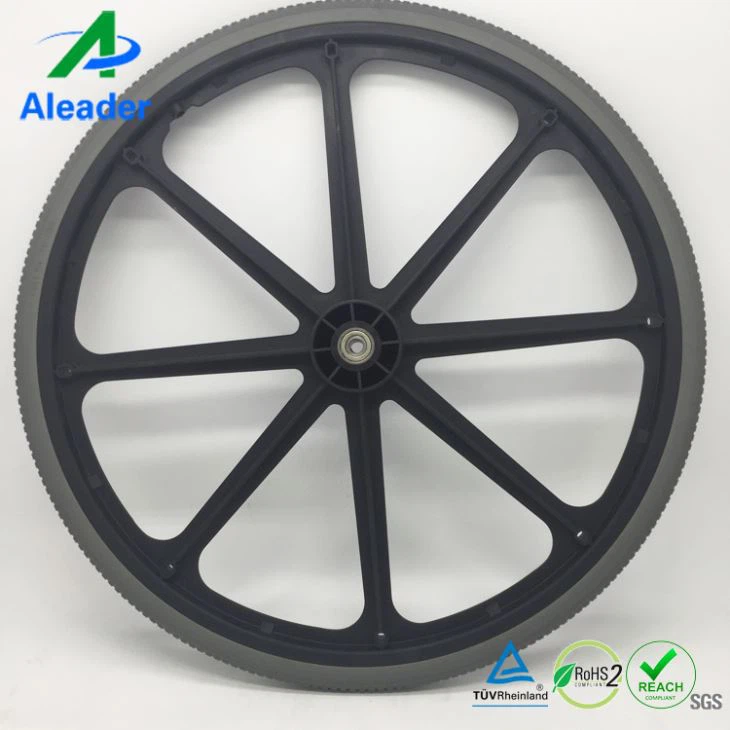 PU Solid Manual Wheelchair Wheels And Tires