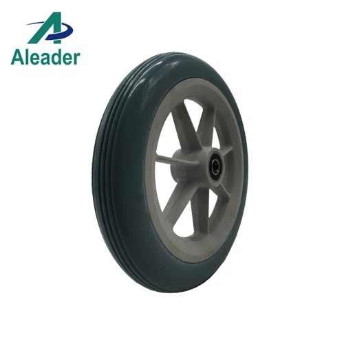 Rodes de cadira de rodes manuals de PU sòlida de 8 polzades